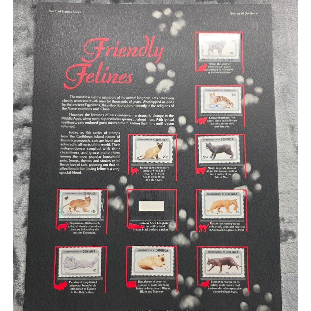 Vintage Stamp Collection Lot Panda Cats Postal Commemorative Society